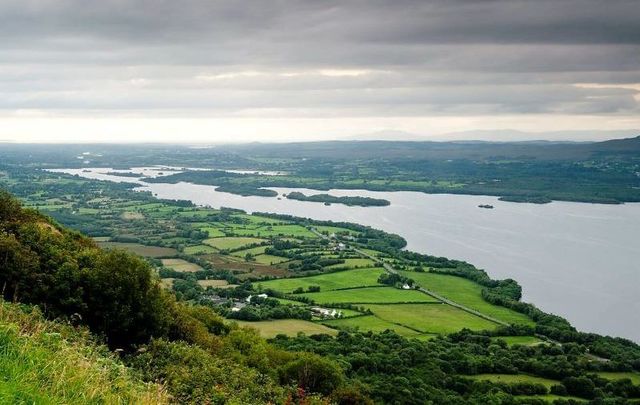 An aerial view of Co Fermanagh in Northern Ireland.