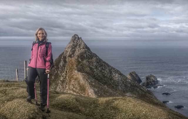 Nikki Bradley on Sturrall Head.