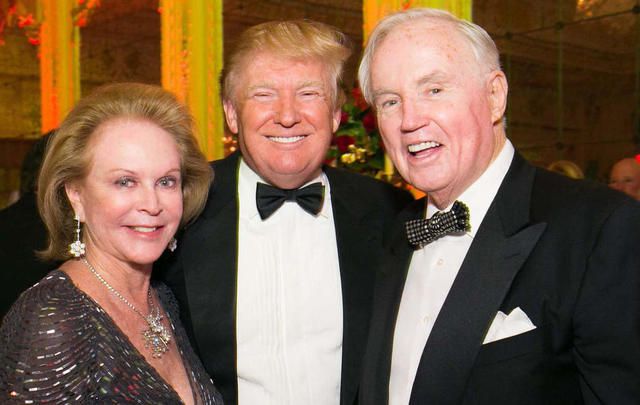 Eileen Burns, Donald J. Trump and Brian P. Burns photographed at the Policemen's Ball.
