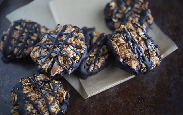 Coconut almond crunch biscuits.