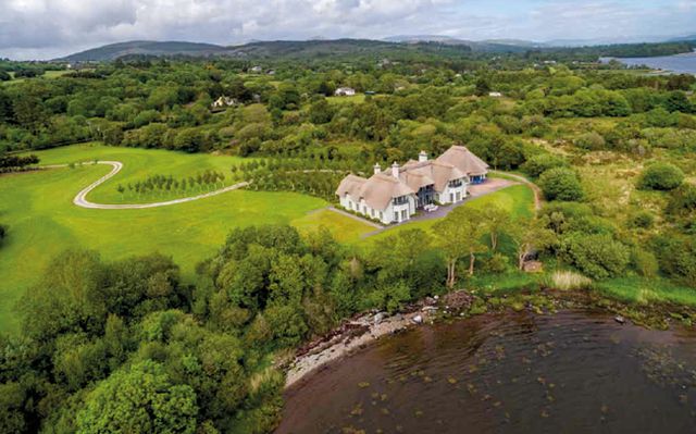 Shearwater in Co. Kerry, a thatch-roofed mansion, is among the most expensive properties sold in Ireland this year.