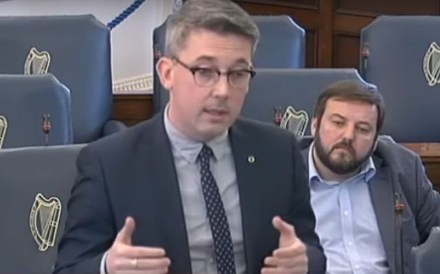 Senator Niall Ó Donnghaile speaking in the Senate, in Dublin.