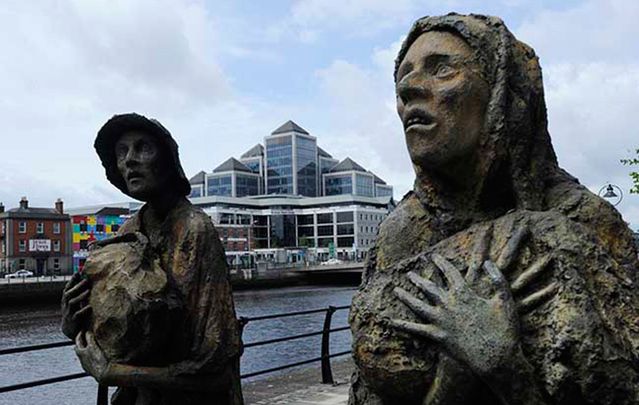 The Great Hunger memorial in Dublin.