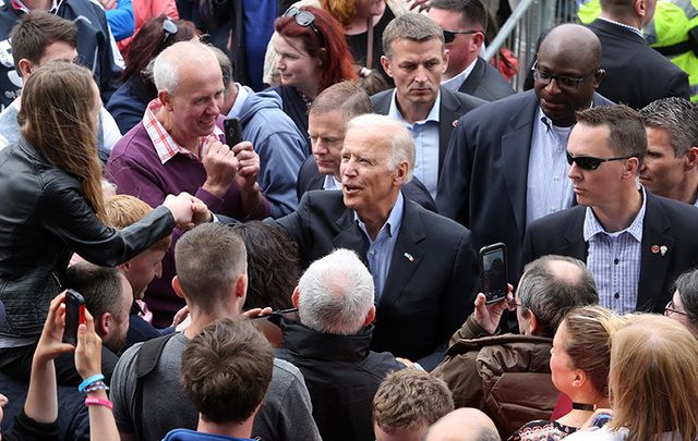 Vice President Joe Biden among the crowds in Ireland.