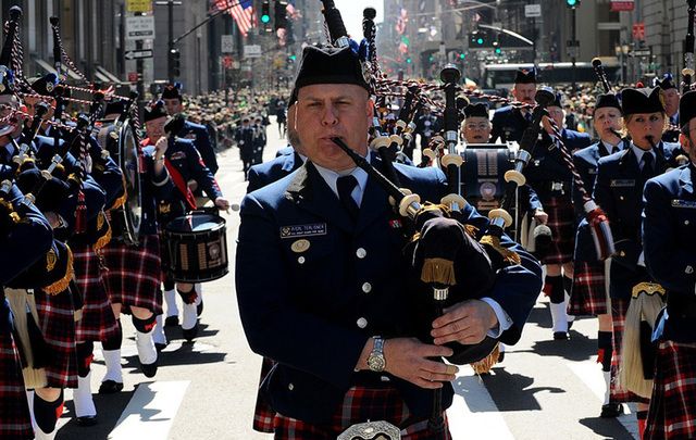 New York St. Patrick\'s Day Parade on Fifth Avenue. 