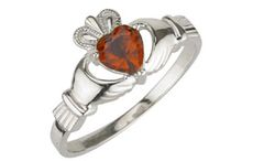 The meaning behind January’s Claddagh birthstone ring: garnet