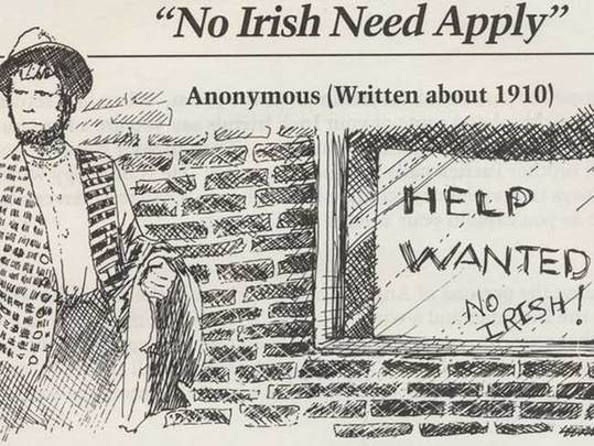 Slideshow documents the sad, discriminatory history of \"No Irish Need Apply\" signs in Boston - today home to a large, proud and successful Irish community. 