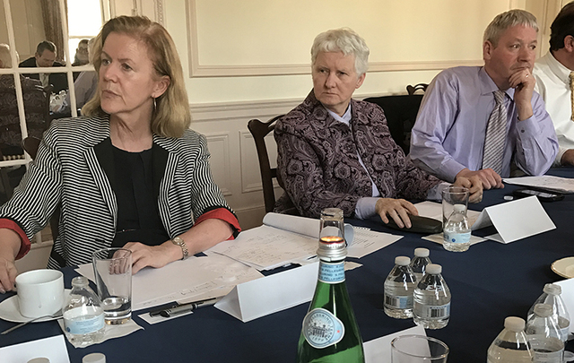 Ambassador Anne Anderson (left) pictured at the immigration conference in Washington.