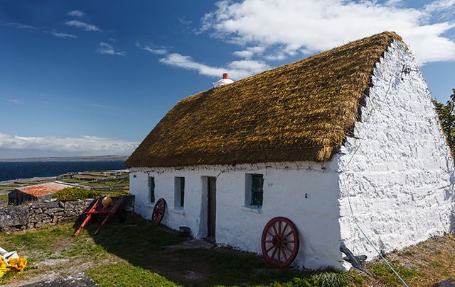 In A 280 Year Old Thatched Cottage Irish Pensioner Is Content