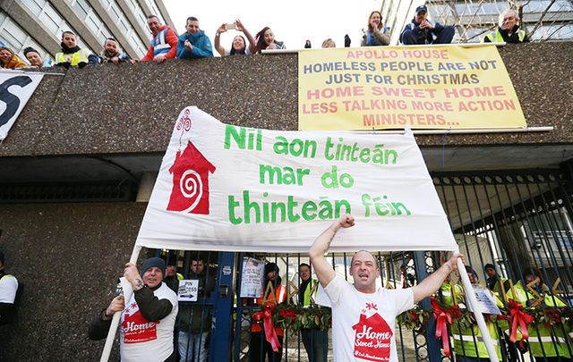 Apollo House was occupied by homeless activists over Christmas, now being evicted by Ireland’s High Court. Ken Peterson want to see them return legally to the empty building. 