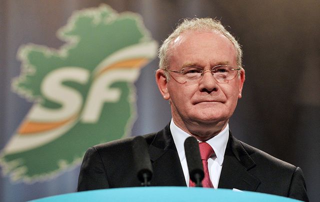 Former First Deputy and Sinn Fein leader Martin McGuinness.