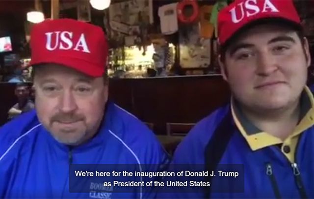 Irish American father and son Trump supporters from Texas share why they're excited about the new president, despite the controversies.