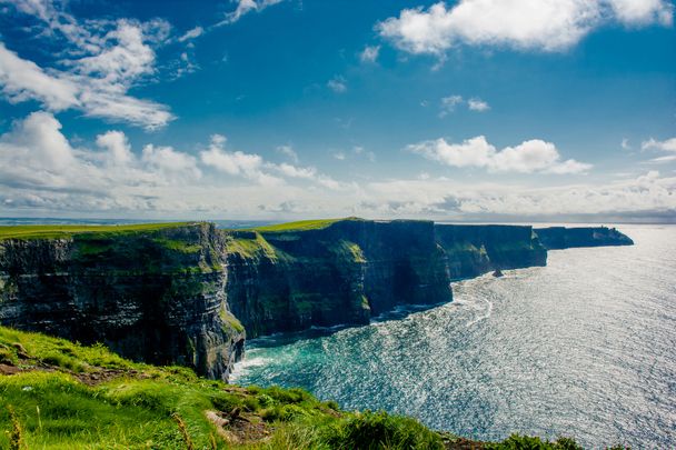 Scenic view of the Cliffs of Moher in County Clare