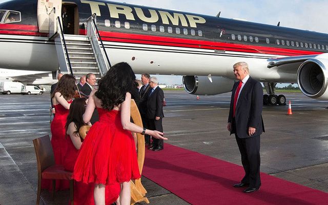 That time, back in 2014, when Ireland\'s Minister for Finance literally rolled out the red carpet for Donald Trump when he arrived at Shannon Airport. 