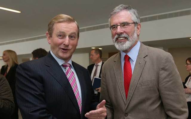 Enda Kenny and Gerry Adams.