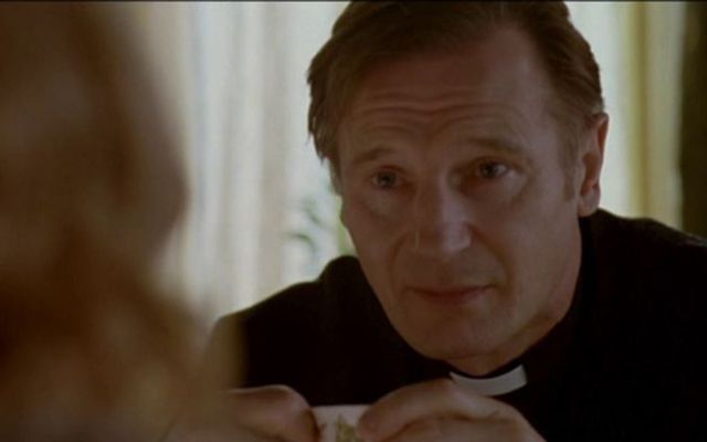 Liam Neeson, who once thought about becoming a priest, has portrayed men of the cloth in a number of films, including Breakfast on Pluto.