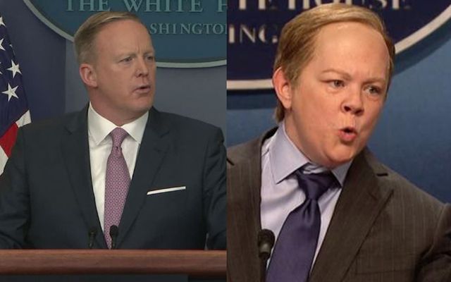 Melissa McCarthy has been killing it with her imitation of Trump Press Secretary Sean Spicer on Saturday Night Live.