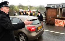 Anti-Brexit protesters stage mock checkpoint at Northern Ireland border