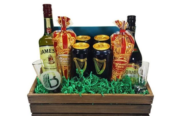 An Irish Car Bomb themed gift basket! If that was a joke it'd be in ill taste.