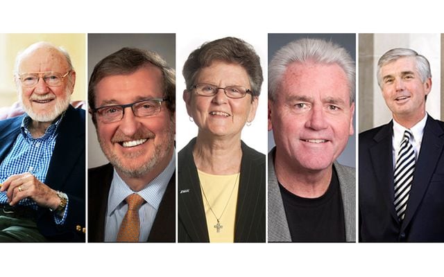 The distinguished 2017 Hall of Fame inductees are Nobel laureate Dr. William C. Campbell; CEO of Northwell Health Michael Dowling; women’s rights leader Sister Teresa Fitzgerald; labor leader Terry O’Sullivan, general president of the Laborers’ International Union of North America; and Kevin White, athletic director at Duke University. 