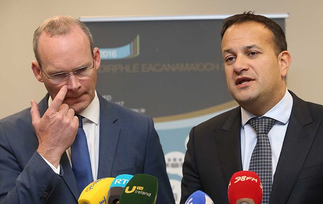 Simon Coveney and Leo Varadkar at an event in Dublin last year.