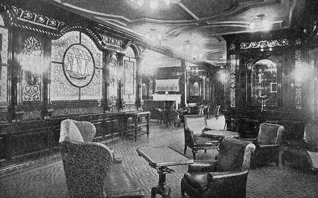 Photo of the Titanic\'s first class smoking room - Will this be recreated in a new Belfast hotel?