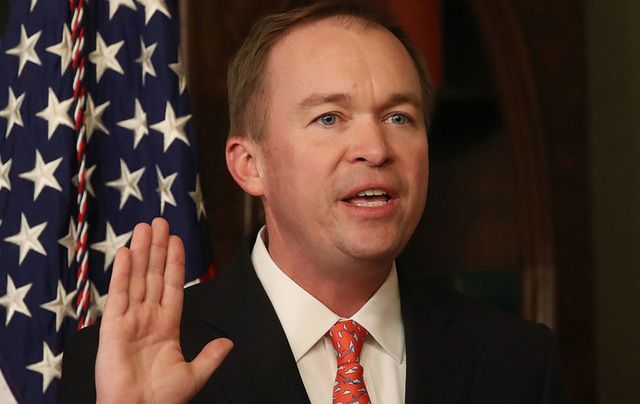 Mick Mulvaney, Director of the Office of Management and Budget (OMB).