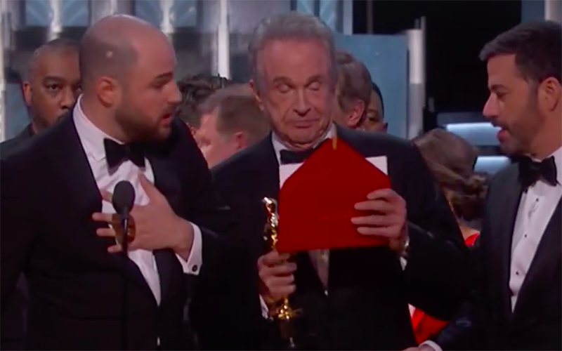 Laughing at the Oscar mess up, ourselves and the memes