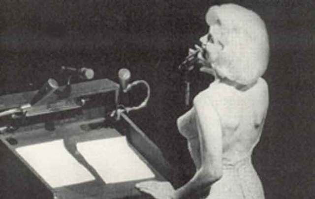 The iconic dress Marilyn Monroe wore when she sang "Happy Birthday" to JFK.