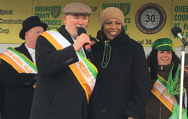 Parade president Mike Benn and Public Advocate Letitia James.