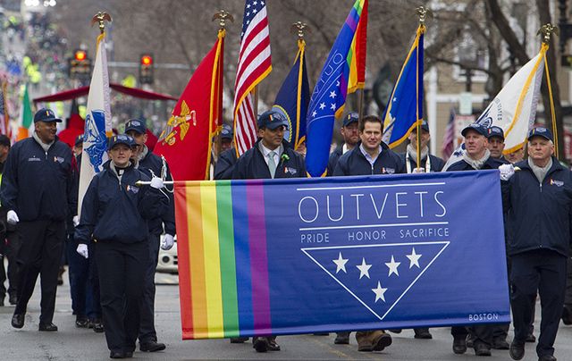 OutVets marching in the South Boston St. Patrick\'s Day Parade. 