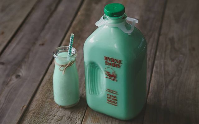 Byrne Dairy receives calls as early as January for their special St. Patrick’s Day milk supply.