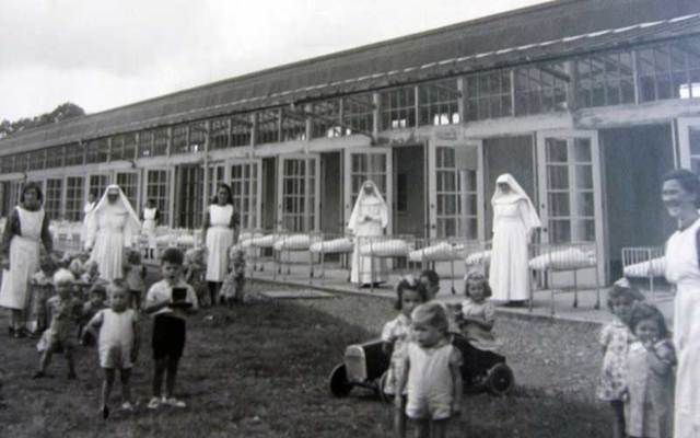 Children, supervised by nuns, at an Irish Mother and Baby Home.