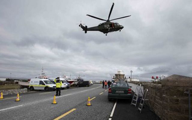 Search scene for helicopter R116 in Blacksod Bay, Co. Mayo.