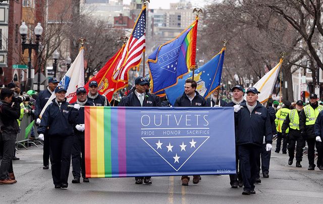 OutVets taking part in their first Southie St. Patrick’s Day parade in 2015.