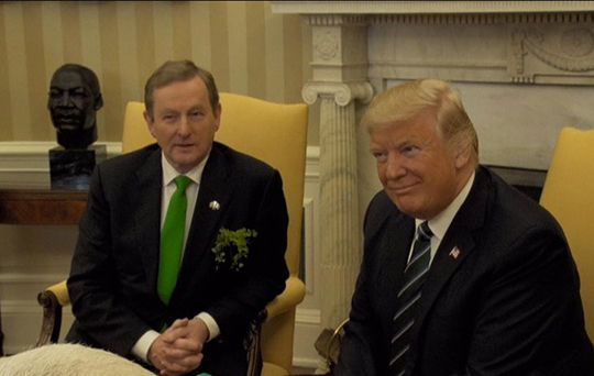 As Enda Kenny and Donald Trump met and shook hands at the White House, Trump said he plans to visit Ireland while in office. 