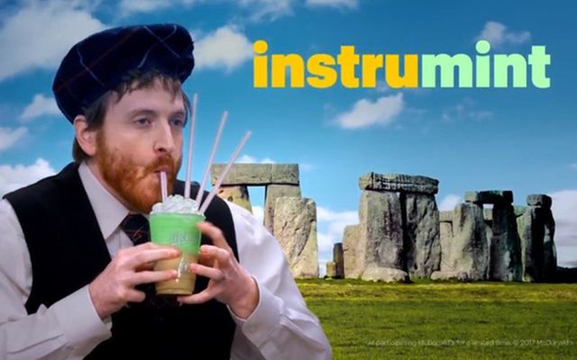 The background was English, the outfit and the music were Scottish but at least the actor had red hair.