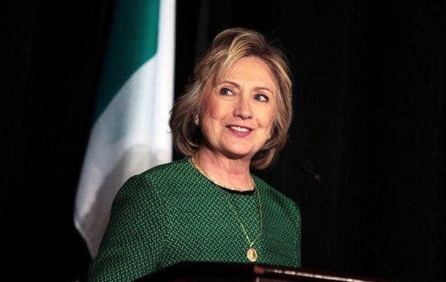 Former Secretary of State Hillary Clinton delivered the keynote address at the Society of Irish Women’s 19th annual St. Patrick’s Day dinner celebration on Friday.