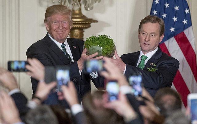 President Trump and Taoiseach Enda Kenny at the White House on March 16.
