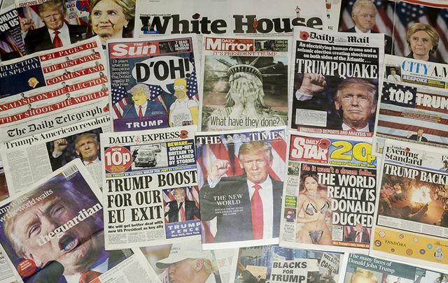 Donald Trump making the front pages of the newspapers...for the wrong reasons.