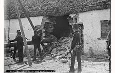 Irish tenants fought off police with boiling water and cow dung during the Land War