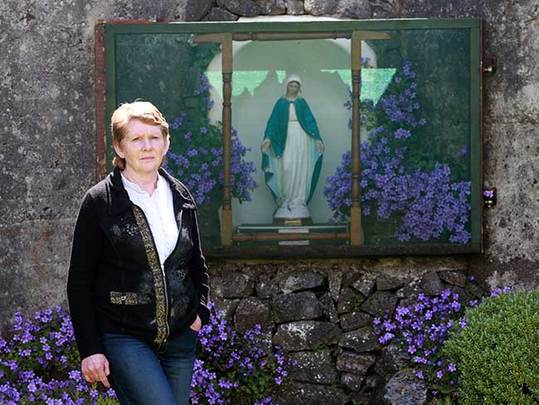 Catherine Corless at the Tuam home memorial site