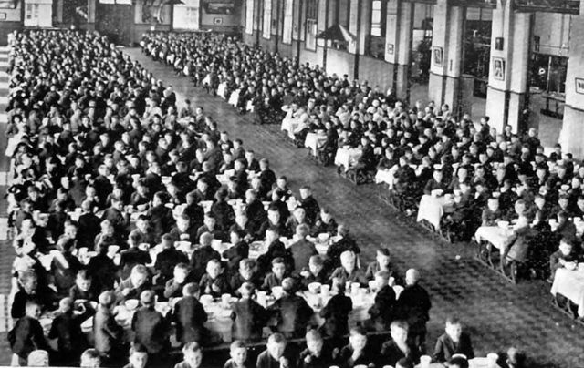 Young boys, inmates of an Irish industrial school. 