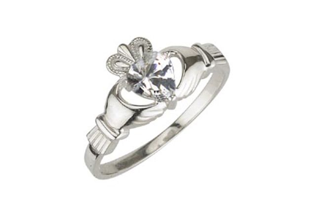 April\'s Claddagh birthstone is diamond, the most famous and revered of all the gemstones.