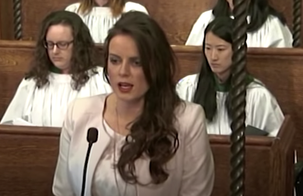 Cathy Maguire performs \"Our Lady of Knock\" at St. Patrick\'s Cathedral.