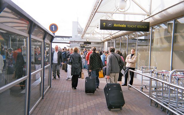 Outside arrivals at Dublin Airport