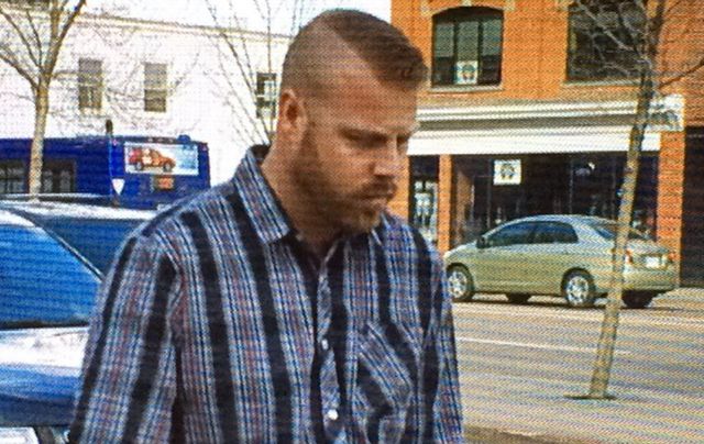 Still of Jashua Robert Tremblay leaving court on Tuesday. 