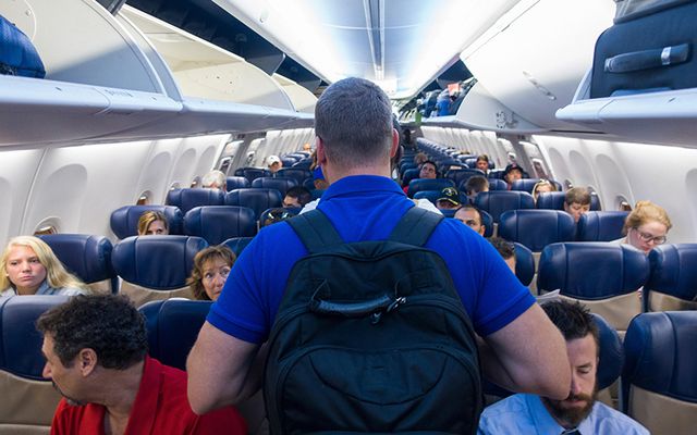 Crowded plane - most annoying things. 