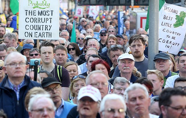 Irish public continue to protest Irish Water. 