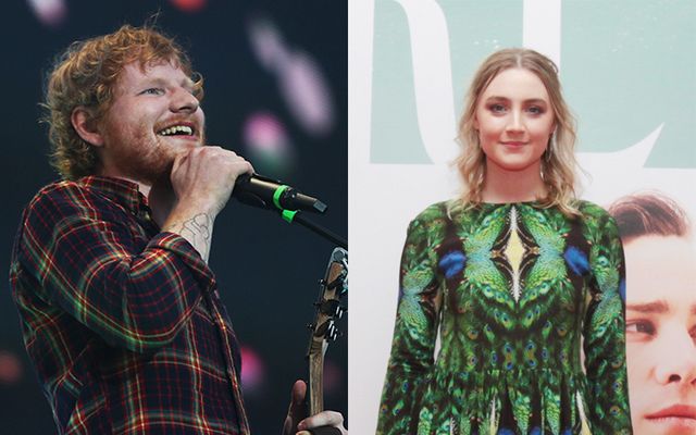 Ed Sheeran and Saoirse Ronan. 